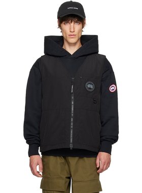 潮奢 Canada Goose 加拿大鹅 男士 黑色 Canmore 马甲 2449MB
