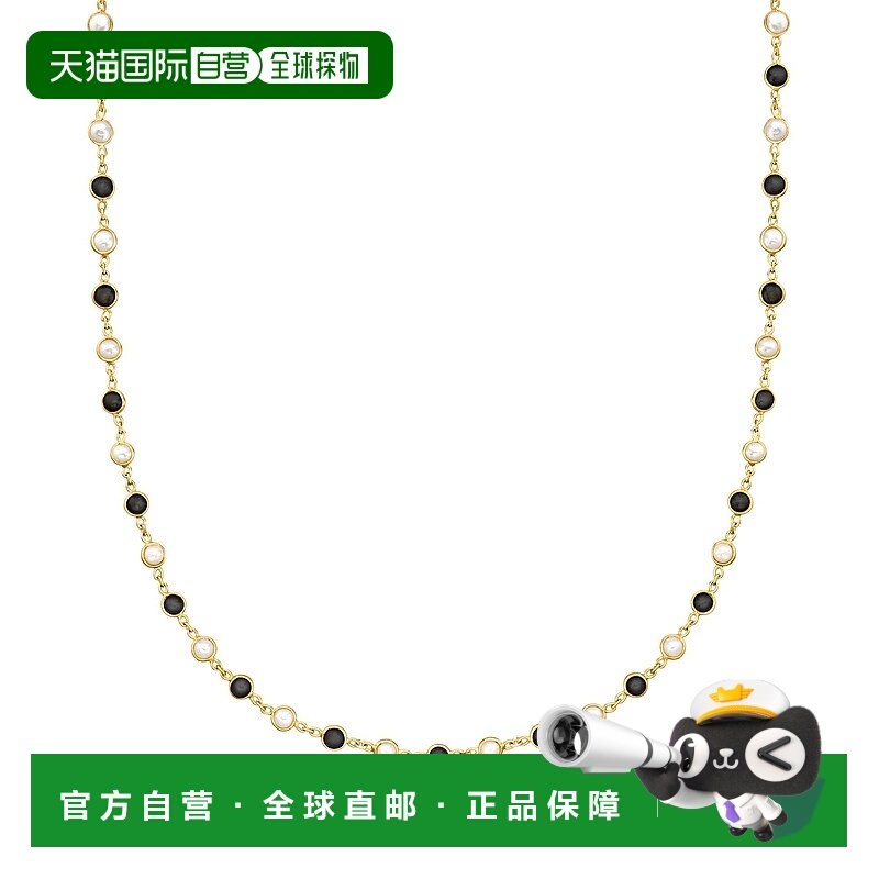 自营Ross-Simons Bezel-Set Onyx and 3.5-4mm Cultured Pearl Ne