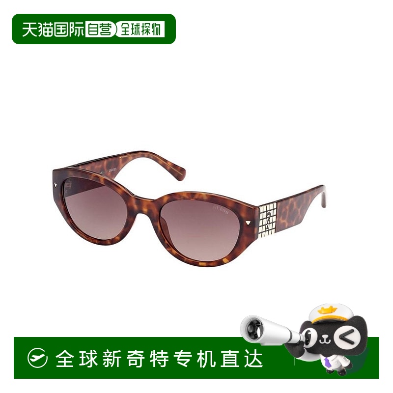 欧洲直邮Guess盖尔斯男女同款休闲太阳镜棕色豹纹时尚个性遮阳