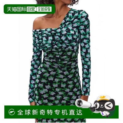 自营 diane von furstenbergLeia绿色连衣裙 美国奥莱直发