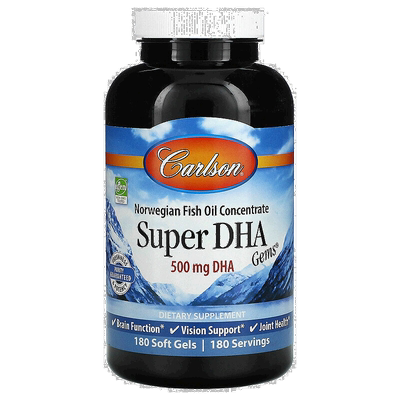 香港直发Carlson Labs康一生鱼油凝胶胶囊关节健康提升视力180粒