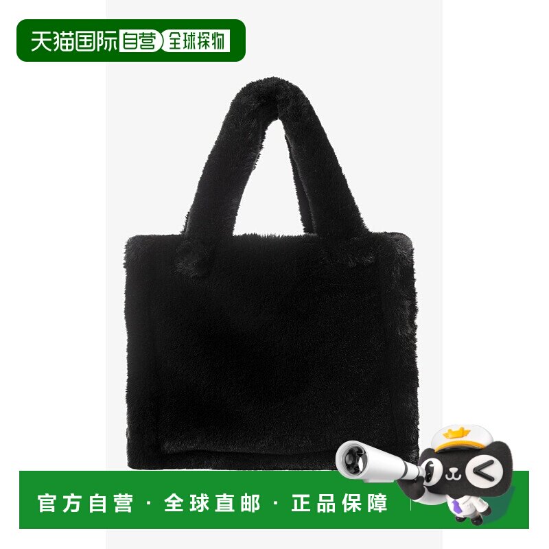 自营 lamarque翡翠|人造毛皮手提包-黑色 美国奥莱直发