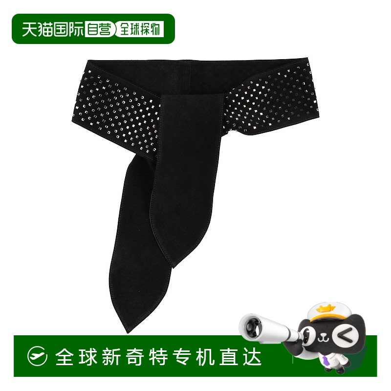 1h可退 香港直邮潮奢 Pinko 品高 女士 高腰皮带 black黑色 舒适