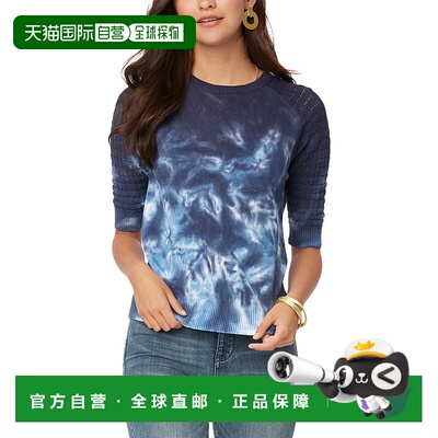 自营 NYDJ Pointelle 卫衣女春秋款 黑色针织衫 美国奥莱直发