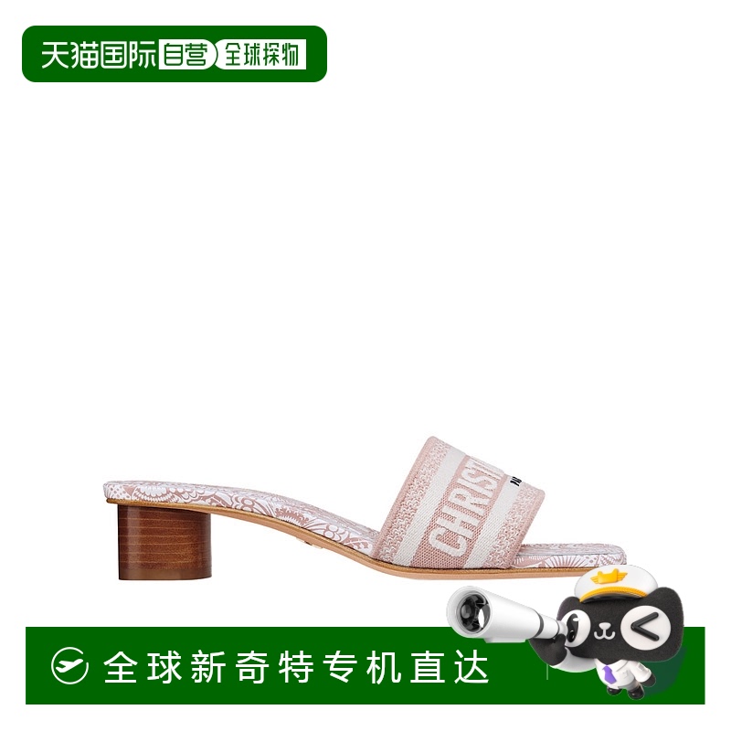 1h可退 香港直邮潮奢 DIOR 迪奥 女士 Dway带跟凉拖 KCQ902ECBS