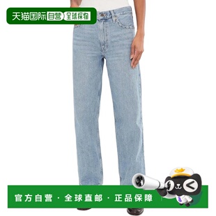 自营Levi's Dad Jeans Womens Blue Denim  Cotton Straight Leg