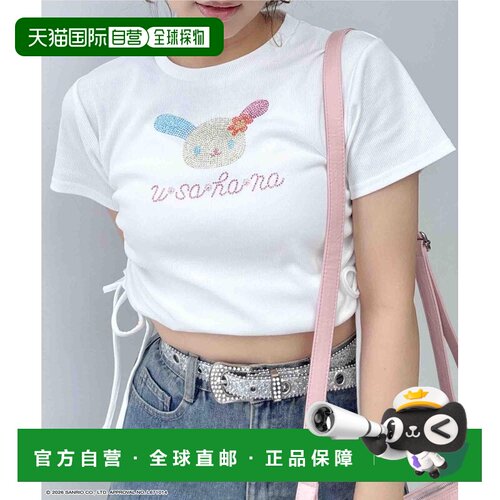 日本直邮AS KNOW AS plus 女装 Sanrio联名半袖T恤 带Hello Kitty