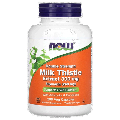 香港直发NOW诺奥水飞蓟素富含营养补充剂肝脏奶蓟胶囊300mg200粒