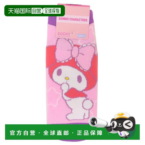 日本直邮My Melody 女士袜子星形图案三丽鸥小星球角色袜子成人角