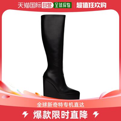 香港直邮潮奢 Versace 范思哲 女士黑色 Tempest Platform 高筒靴