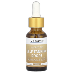 香港直邮Yeouth,保湿美黑滴剂，适用于面部和身体，中号，1 液量3