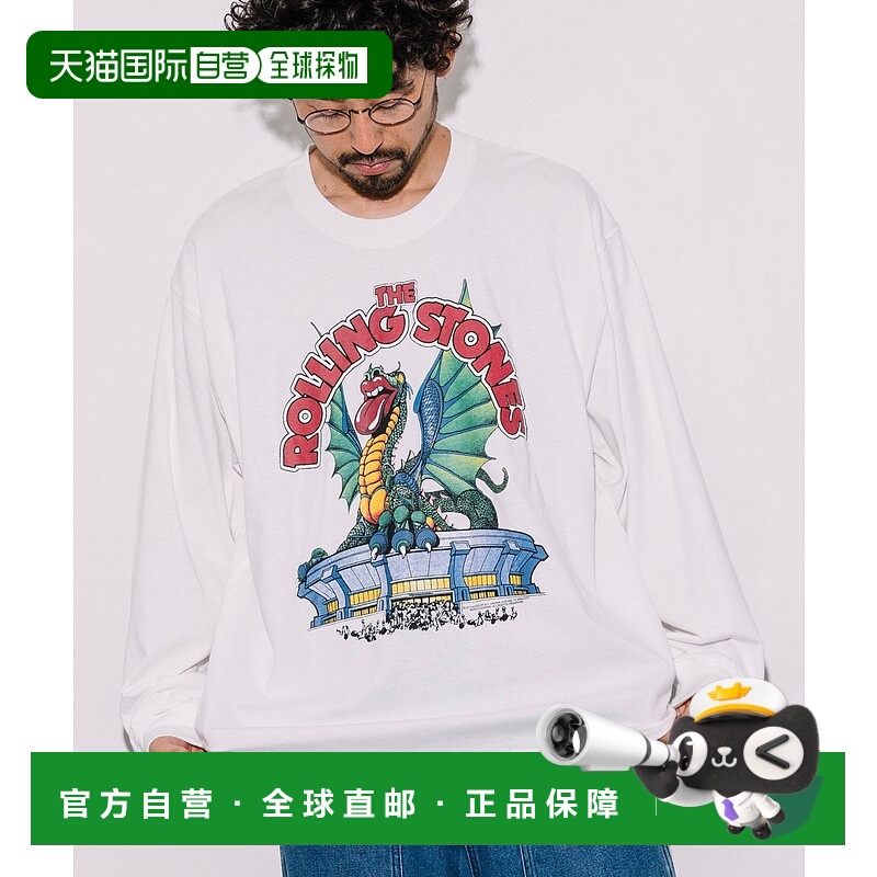 1h可退 日本直邮FREAK'S STORE 男装 联名The Rolling Stones 长T