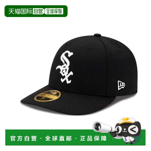 日本直邮New Era 棒球帽 59FIFTY LOW PROFILE 芝加哥白袜队黑白