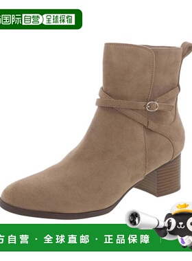 自营Anne Klein Moore Bootie Women's Sand Leather Block Heel