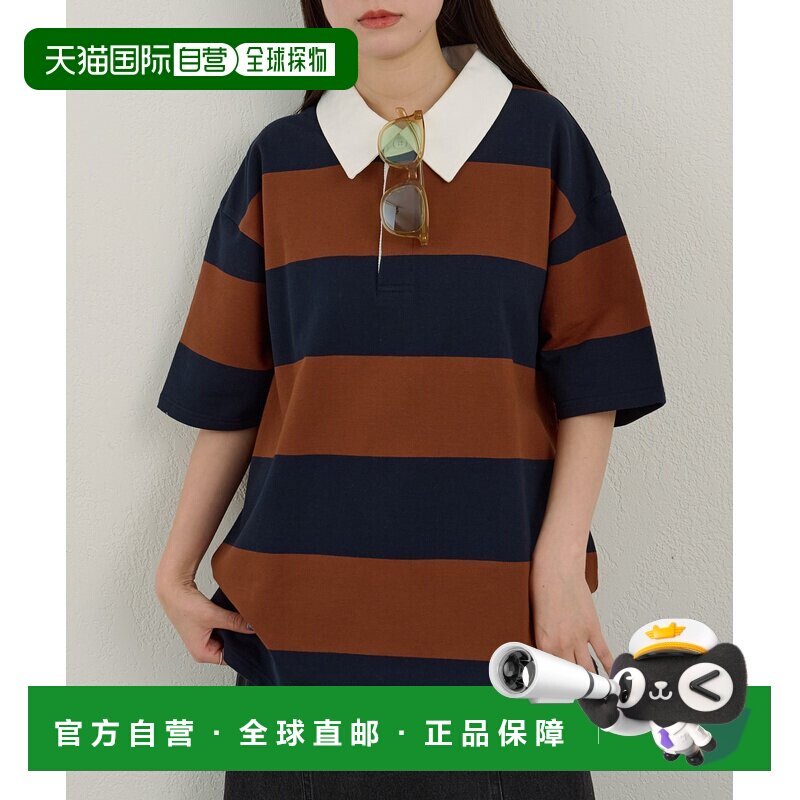 日本直邮WHIMSIC 男女同款 复古英式橄榄球衫纯棉Polo衫 KAW20613图片