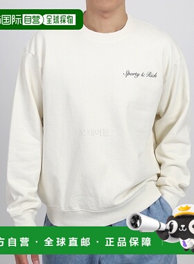 韩国直邮Sporty&Rich Syracuse 圆领毛衣 - 灰白色/海军蓝 (CRAW2