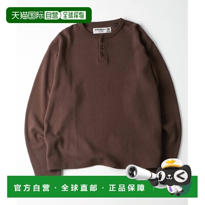日本直邮WHO'S WHO gallery 男士 纯棉华夫格亨利领T恤 WWZ206210