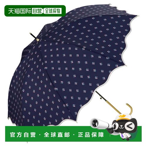 日本直邮Wpc.波浪小碎花图案58cm跳伞晴雨两用长伞女士通勤上学时