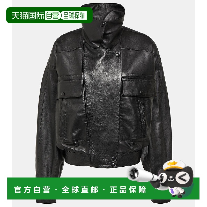 1h可退 香港直邮Saint Laurent 圣罗兰 女士 皮革短夹克 001124