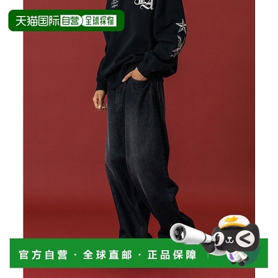 1h可退 日本直邮XLARGE男女同款宽松水洗丹宁长裤半拉链设计 1012
