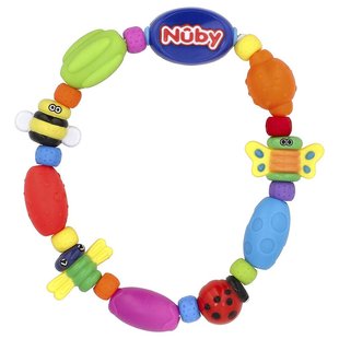 香港直发Nuby努比牙胶长牙舒缓三个月以上婴儿宝宝咬合训练1个