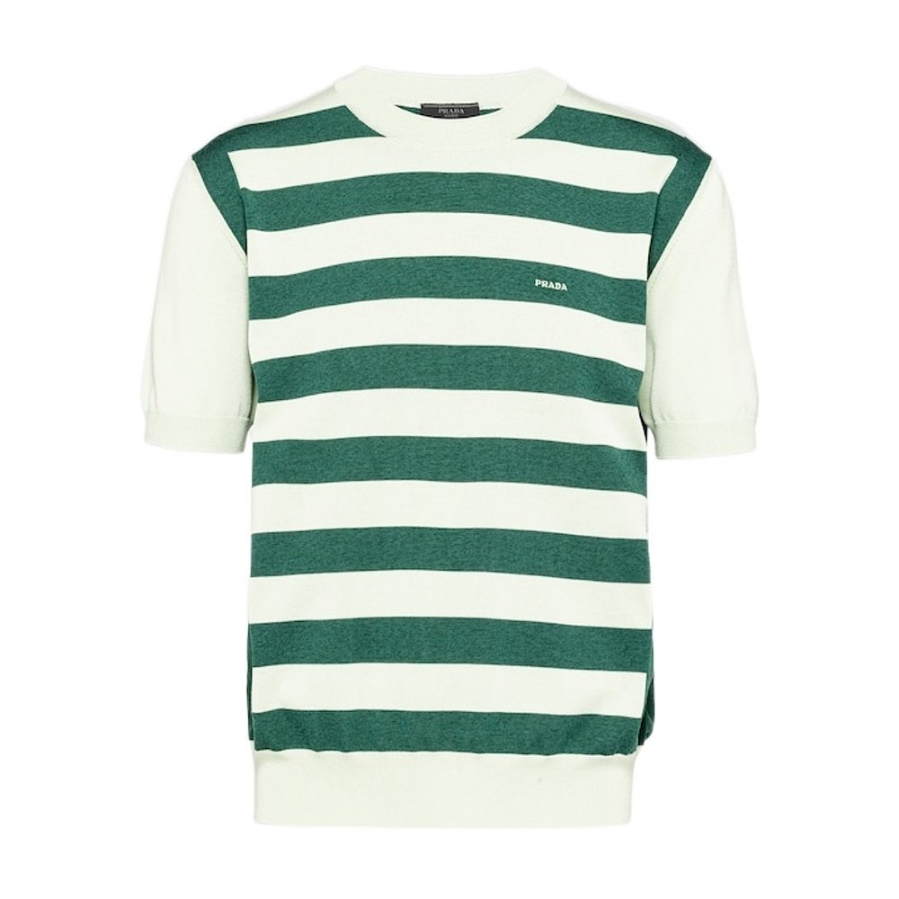 PRADA 男士针织毛衣 UMB54212S8F0ZBD SS2023 白色 圆领毛衣