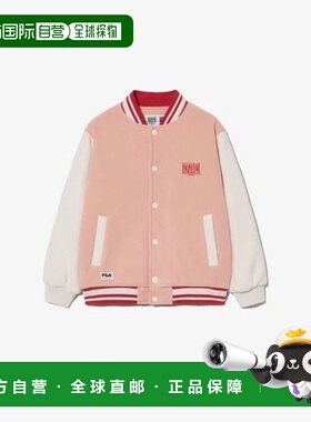 韩国直邮FILA Wheela 儿童夹克 TQJ FK2JKG4M01X-IPK 抓绒校队夹