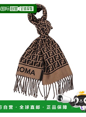 香港直邮FENDI 女士围巾 FXT113AQCWF0QE1 AW2025 黑色 羊毛羊绒