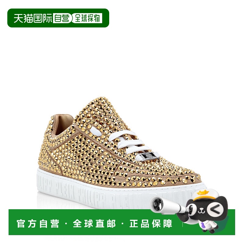 自营philipp pleinCRYSTAL NOTORIOUS 低帮水晶鞋 - 金色 美国奥