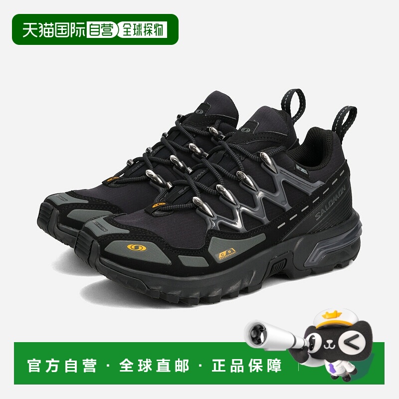 日本直邮SALOMON ACS + CSWP 男士低帮运动鞋黑色/磁铁色/金黄色