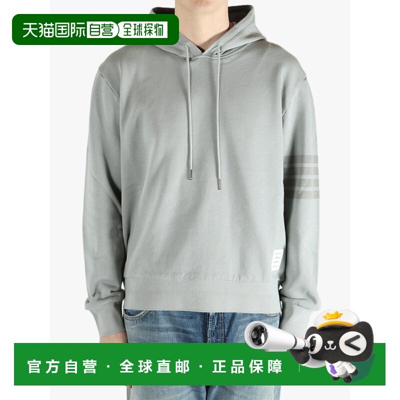 美国直邮THOM BROWNE-男士4 Bar套染长袖连帽衫套头衫,女装/女士精品,卫衣/绒衫,淘宝优惠券,粉丝福利购,淘宝优惠卷