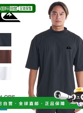 日本直邮 Quicksilver 上衣 QUIKSILVER MOCK NECK SS 男式黑白 Q