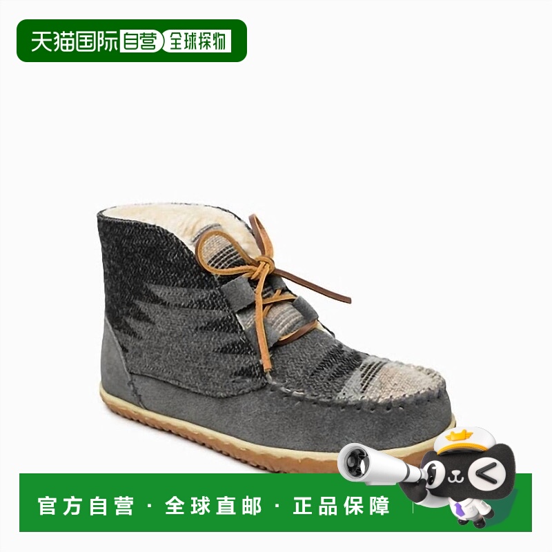 自营minnetonkaWomen's Torrey Laceup Booties In Grey Multi -