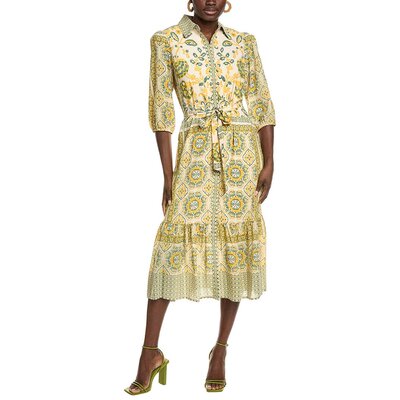 自营Maison Tara Miranda Midi Dress - yellow 美国奥莱直发