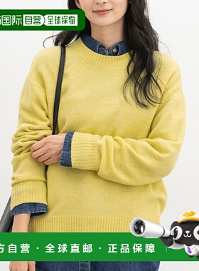 1h可退 日本直邮Honeys女士宽松圆领针织衫 轻柔仿羊绒质感 53331