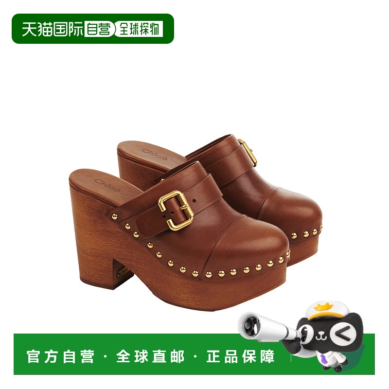 1h可退 香港直邮CHLOÉ 女士高跟鞋 C24A02TLT27T CO 棕色 Chloe J