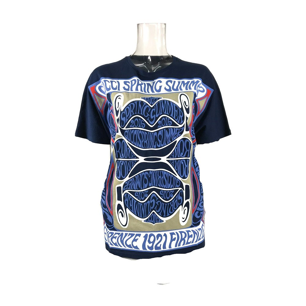 GUCCI 女士衬衫 381348X3C204623 AW2021 黑色 短袖T恤