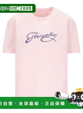 香港直邮GIVENCHY 女士T恤 BW70EKP705680 SS2025 粉红色 圆领T恤