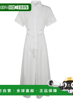 香港直邮MaxMara 麦斯玛拉 女士 AGORAIO 束带短袖府绸连衣裙 251