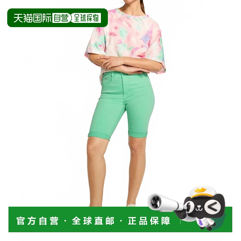 自营 fdj女式Suzanne百慕达长裤，Patina-铜绿 美国奥莱直发