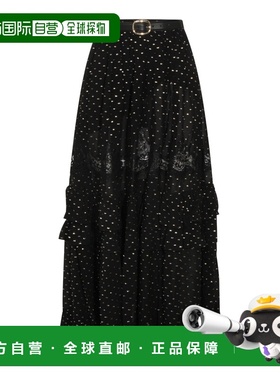1h可退 香港直邮Self-Portrait 女士 黑色粘胶纤维半身裙 RS26196