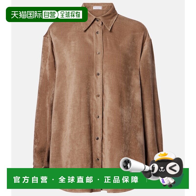 香港直邮Brunello Cucinelli 布内罗 古奇拉利 女士 灯芯绒衬衫