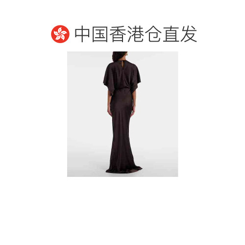 1h可退 香港直邮NORMA KAMALI 诺玛 卡玛丽 女士 Obie 垂褶缎面礼