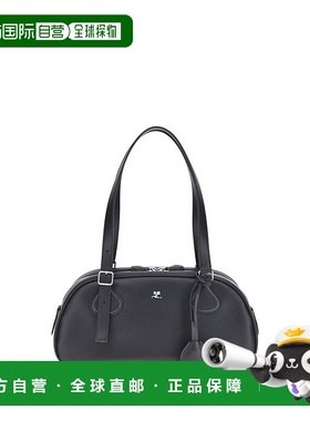 自营courregesCourrėges Friday中号单肩包-黑色 美国奥莱直发