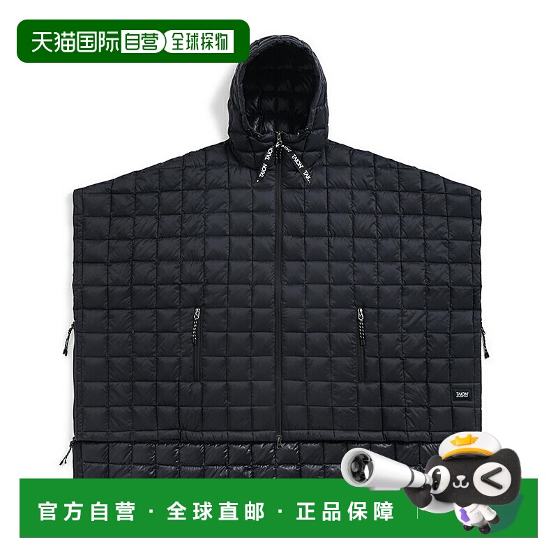 日本直邮TAION Mountain 前开式羽绒斗篷男女通用F黑色TAION-106F
