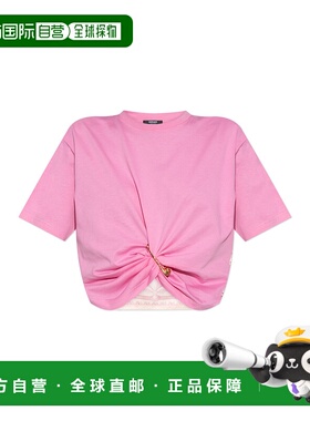 香港直邮VERSACE 女士T恤 10210991A154032P1B0 AW2025 粉红色