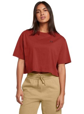 Under Armour Boxy Crop Logo 短袖 T 恤 土橙色/黑色
