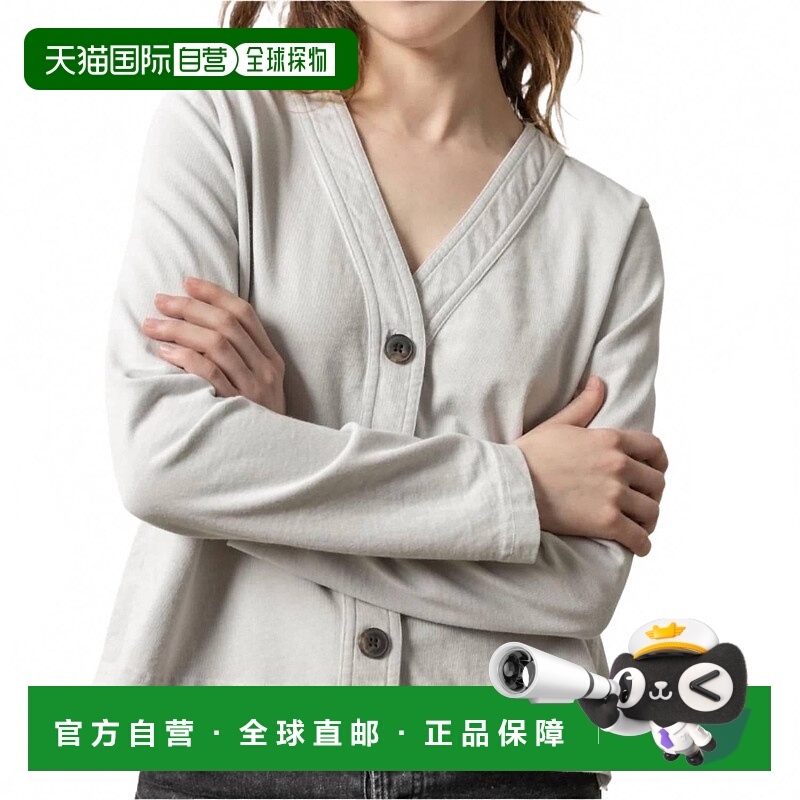 自营lilla pWomen's Mixed Media Cardigan In Fossil - fossil