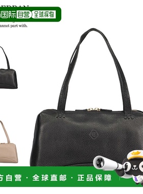 日本直邮CLEDRAN 波士顿包SCIE女士真皮小号轻便SCIE黑色米色黑色