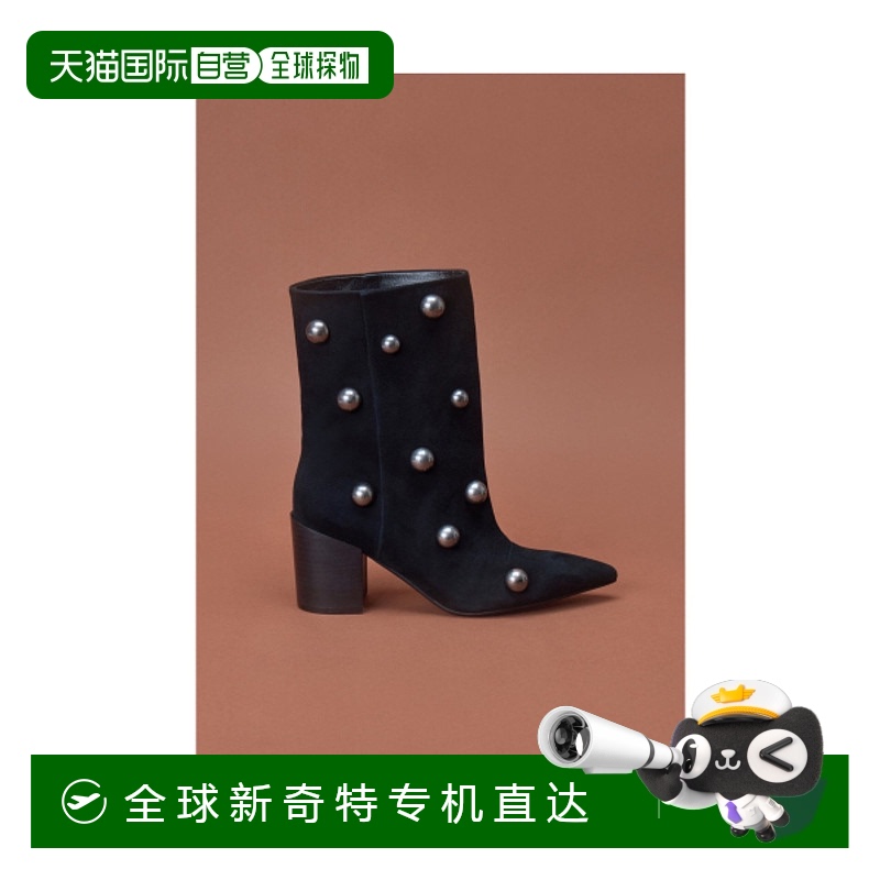 韩国直邮SUECOMMA BONNIE 女士女鞋时装靴 Stud ankle boots(black